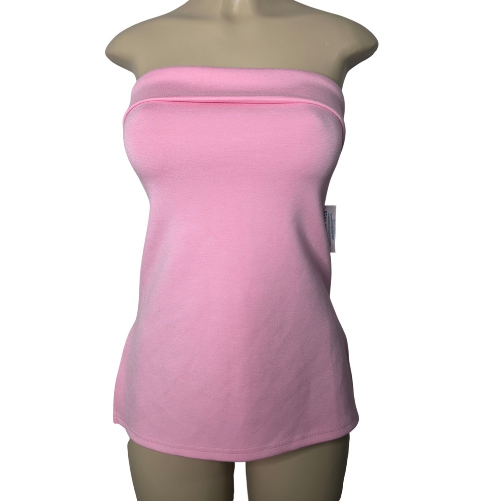 Emerson Lang Tube Top Womens L Pink Strapless Side Slit Young Contemporary